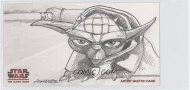 2009 Topps Star Wars: The Clone Wars Widevision - Sketch Cards #BAYO - Brian Ashmore (Yoda) /1