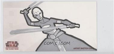2009 Topps Star Wars: The Clone Wars Widevision - Sketch Cards #DBAV - Dennis Budd (Asajj Ventress) /1 [Noted]