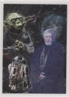2010 Topps Star Wars Galaxy Series 5 - Etched Foil #3 - Yoda, R2-D2, Obi-Wan Kenobi