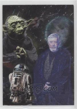 2010 Topps Star Wars Galaxy Series 5 - Etched Foil #3 - Yoda, R2-D2, Obi-Wan Kenobi