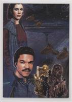 Princess Leia Organa, Lando Calrissian, Chewbacca, C-3PO