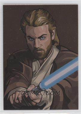 2010 Topps Star Wars Galaxy Series 5 - Foil Art - Bronze #9 - Obi-Wan Kenobi