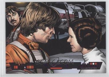 2013 Topps Star Wars Illustrated: A New Hope - [Base] - Purple Foil #93 - Luke, Biggs and Leia