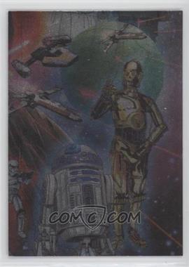 2013 Topps Star Wars Illustrated: A New Hope - Etched-Foil Radio Drama Puzzle #6 - R2-D2, C-3PO