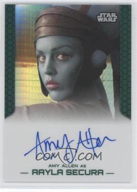 2015 Topps Star Wars Chrome Perspectives: Jedi vs. Sith - Autographs - Prism Refractor #_AMAL - Amy Allen as Aayla Secura /50