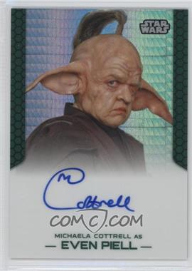 2015 Topps Star Wars Chrome Perspectives: Jedi vs. Sith - Autographs - Prism Refractor #_MICO - Michaela Cottrell as Even Piell /50