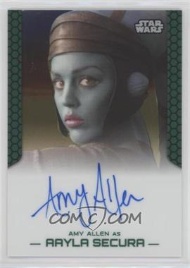 2015 Topps Star Wars Chrome Perspectives: Jedi vs. Sith - Autographs #_AMAL - Amy Allen as Aayla Secura