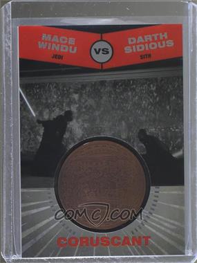 2015 Topps Star Wars Chrome Perspectives: Jedi vs. Sith - Medallions - Bronze #_MWDS.2 - Revenge of the Sith - Mace Windu vs Darth Sidious (Duel on Coruscant Vertical)