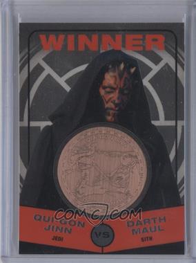 2015 Topps Star Wars Chrome Perspectives: Jedi vs. Sith - Medallions - Bronze #_QJDM.3 - The Phantom Menace - Qui-Gon Jinn vs Darth Maul (Darth Maul Winner)