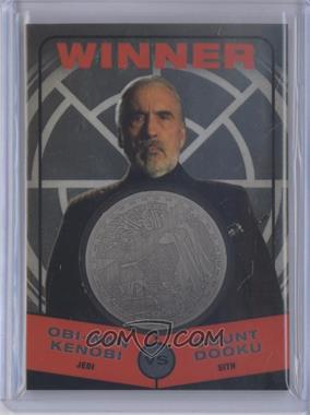 2015 Topps Star Wars Chrome Perspectives: Jedi vs. Sith - Medallions - Silver #_OKCD.3 - Attack of the Clones - Obi-Wan Kenobi vs Count Dooku (Count Dooku Winner) /150