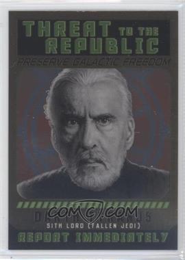 2015 Topps Star Wars Chrome Perspectives: Jedi vs. Sith - Sith Fugitives #3 - Darth Tyranus