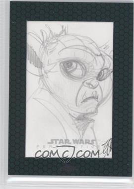 2015 Topps Star Wars Chrome Perspectives: Jedi vs. Sith - Sketch Cards #_JEHI.YO - Yoda by Jessica Hickman /1