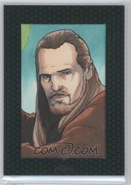 2015 Topps Star Wars Chrome Perspectives: Jedi vs. Sith - Sketch Cards #_RMQJ - Rich Molinelli (Qui-Gon Jinn) /1