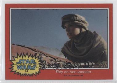 2015 Topps Star Wars Chrome Perspectives: Jedi vs. Sith - The Force Awakens Preview #74 - Rey on her speeder