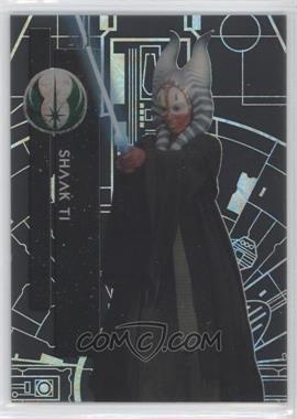 2015 Topps Star Wars High Tek - [Base] - Black Galactic Diffractor #60 - Form 2 - Shaak Ti /1