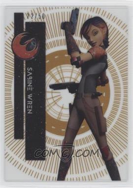 2015 Topps Star Wars High Tek - [Base] - Gold Rainbow #100 - Form 2 - Sabine Wren /50