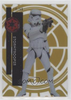 2015 Topps Star Wars High Tek - [Base] - Gold Rainbow #23 - Form 1 - Stormtrooper /50