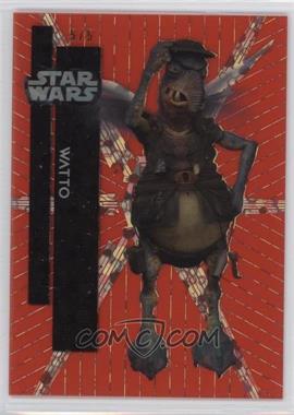 2015 Topps Star Wars High Tek - [Base] - TIE Fighter Wing Red Orbit Diffractor #90 - Form 2 - Watto /5