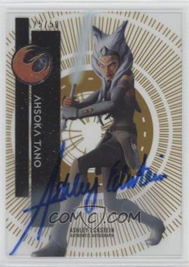 2015 Topps Star Wars High Tek - Signers - Gold Rainbow #102 - Animated Series - Ashley Eckstein as Ahsoka Tano /50