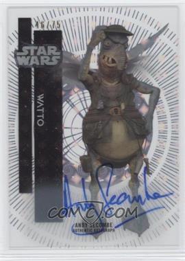 2015 Topps Star Wars High Tek - Signers - Tidal Diffractor #90 - Prequel - Andy Secombe as Watto /75