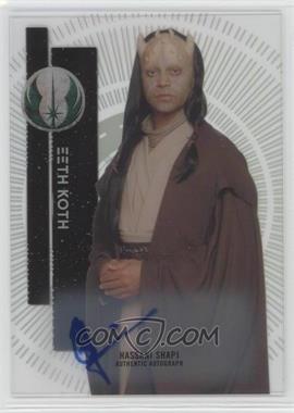 2015 Topps Star Wars High Tek - Signers #63 - First-Time On-Card - Hassani Shapi as Eeth Koth