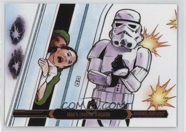 2015 Topps Star Wars Illustrated: The Empire Strikes Back - [Base] - Bronze #84 - Leia's Frantic Warning