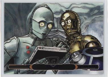 2015 Topps Star Wars Illustrated: The Empire Strikes Back - [Base] - Purple #9 - Droids Identify