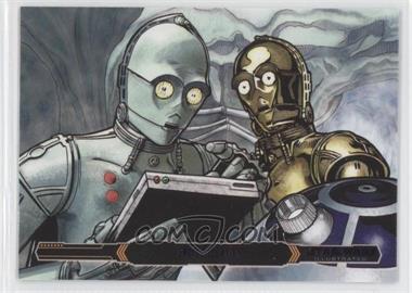 2015 Topps Star Wars Illustrated: The Empire Strikes Back - [Base] - Purple #9 - Droids Identify