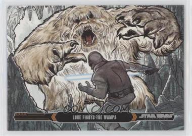 2015 Topps Star Wars Illustrated: The Empire Strikes Back - [Base] #11 - Luke Fights the Wampa