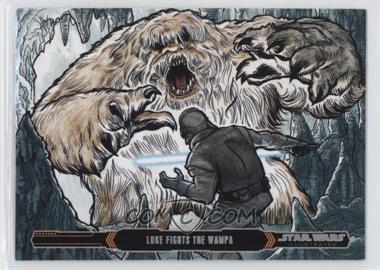 2015 Topps Star Wars Illustrated: The Empire Strikes Back - [Base] #11 - Luke Fights the Wampa