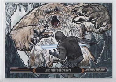 2015 Topps Star Wars Illustrated: The Empire Strikes Back - [Base] #11 - Luke Fights the Wampa