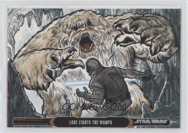 2015 Topps Star Wars Illustrated: The Empire Strikes Back - [Base] #11 - Luke Fights the Wampa