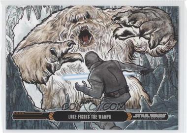 2015 Topps Star Wars Illustrated: The Empire Strikes Back - [Base] #11 - Luke Fights the Wampa