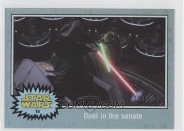 2015 Topps Star Wars: Journey to The Force Awakens - [Base] - Hoth Ice Foil Starfield #18 - Revenge of the Sith - Duel in the senate /150