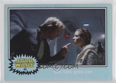 2015 Topps Star Wars: Journey to The Force Awakens - [Base] - Hoth Ice Foil Starfield #42 - The Empire Strikes Back - Han says good-bye /150