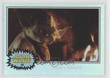 2015 Topps Star Wars: Journey to The Force Awakens - [Base] - Hoth Ice Foil Starfield #68 - Return of the Jedi - Yoda's farewell /150