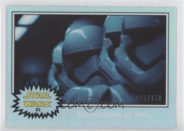 2015 Topps Star Wars: Journey to The Force Awakens - [Base] - Hoth Ice Foil Starfield #83 - The Force Awakens - Stormtroopers en route /150