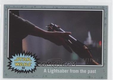 2015 Topps Star Wars: Journey to The Force Awakens - [Base] - Hoth Ice Foil Starfield #92 - The Force Awakens - A Lightsaber from the past /150