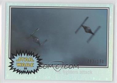 2015 Topps Star Wars: Journey to The Force Awakens - [Base] - Hoth Ice Foil Starfield #99 - The Force Awakens - TIE fighters attack /150