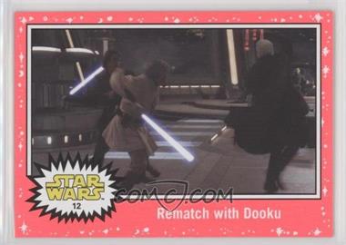 2015 Topps Star Wars: Journey to The Force Awakens - [Base] - Lightsaber Neon Starfield #12 - Revenge of the Sith - Rematch with Dooku