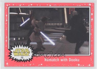 2015 Topps Star Wars: Journey to The Force Awakens - [Base] - Lightsaber Neon Starfield #12 - Revenge of the Sith - Rematch with Dooku