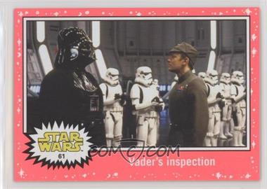 2015 Topps Star Wars: Journey to The Force Awakens - [Base] - Lightsaber Neon Starfield #61 - Return of the Jedi - Vader's inspection