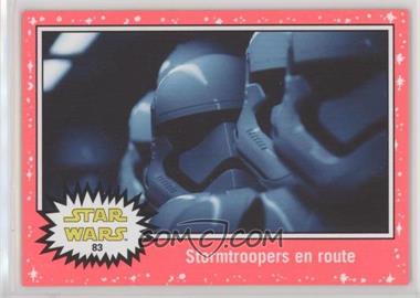 2015 Topps Star Wars: Journey to The Force Awakens - [Base] - Lightsaber Neon Starfield #83 - The Force Awakens - Stormtroopers en route