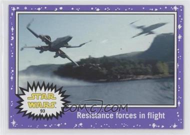 2015 Topps Star Wars: Journey to The Force Awakens - [Base] - Purple Starfield #93 - The Force Awakens - Resistance forces in flight