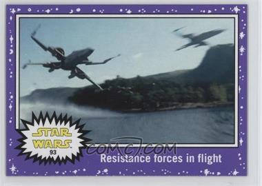 2015 Topps Star Wars: Journey to The Force Awakens - [Base] - Purple Starfield #93 - The Force Awakens - Resistance forces in flight