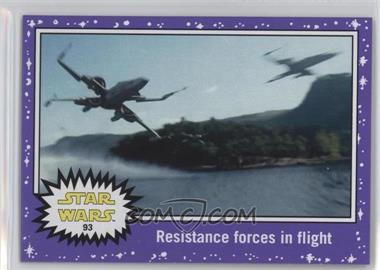 2015 Topps Star Wars: Journey to The Force Awakens - [Base] - Purple Starfield #93 - The Force Awakens - Resistance forces in flight