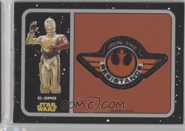 2015 Topps Star Wars: Journey to The Force Awakens - Manufactured Patches #P-4 - C-3PO