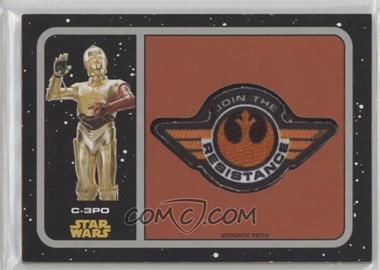 2015 Topps Star Wars: Journey to The Force Awakens - Manufactured Patches #P-4 - C-3PO