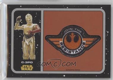 2015 Topps Star Wars: Journey to The Force Awakens - Manufactured Patches #P-4 - C-3PO