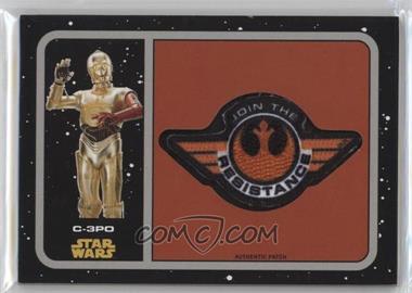 2015 Topps Star Wars: Journey to The Force Awakens - Manufactured Patches #P-4 - C-3PO